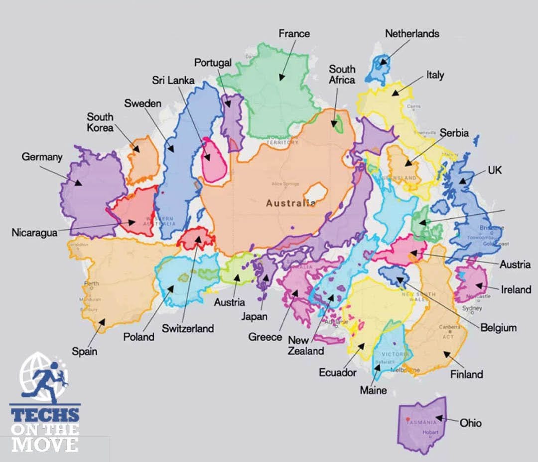 Countries That Fit Inside Australia